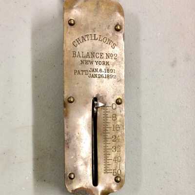 Hanging 'Chatillon's' scale of the Krueger family, early 1900