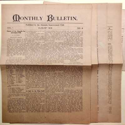 Alameda Improvement Club Monthly Bulletins, subset, 1919-1920