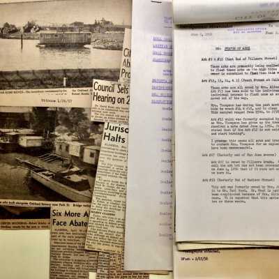 Folder with documents about removal of arks, 1956-1958