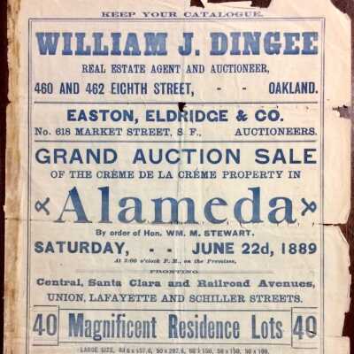 Real Estate Flyer about lots on Lincoln, Santa Clara, Centrail, 1889