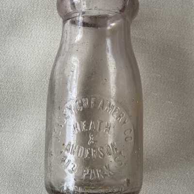 Jersey Creamery Co. Milk Bottle from the Alameda Dump, Ca. 1920