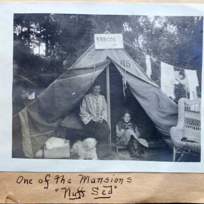 One of the Mansions "Nuff Sed": Varcoe family tent in Golden Gate Park Refugee Camp.