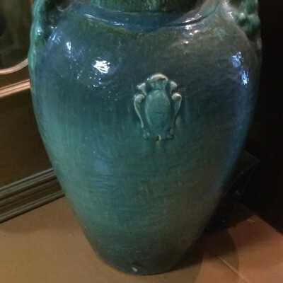 Large green vase made by Gladding & McBean, c. 1920s