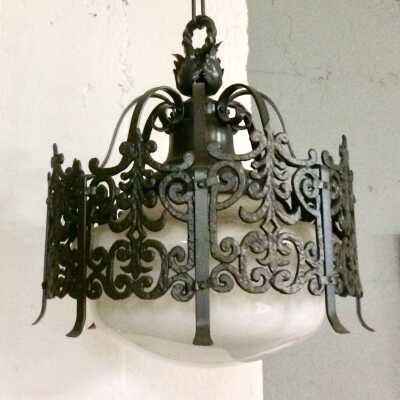 Eight-sided light fixtures from City Hall, late 1920s or early 1930s