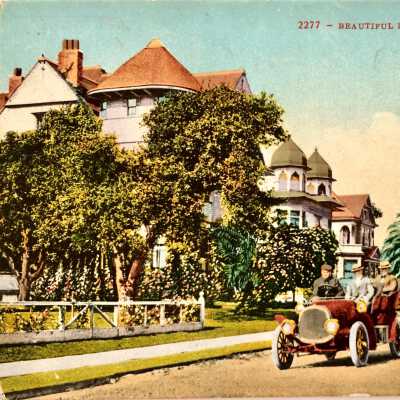 Photo Postcard 700 block of Paru Street, c. 1909
