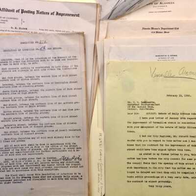 Documents regarding Street improvements and curbing, 1921-1925