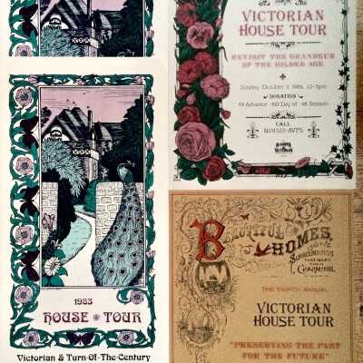 Victorian Preservation Society House Tour Posters, 1981, 1983, 1986