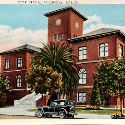 Photo Postcard, City Hall with lower half tower, late 1920s