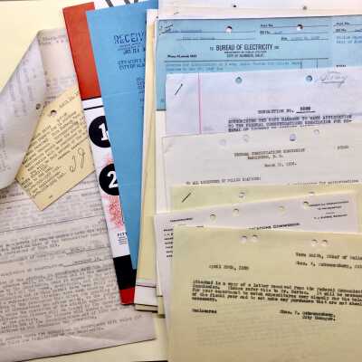 Documents about the first police department radio, 1934-1938