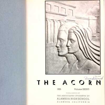 Alameda High School Yearbook 'The Acorn 1935' of June Wood