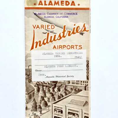 Pamphlet listing 'Varied Industries' in Alameda, 1934