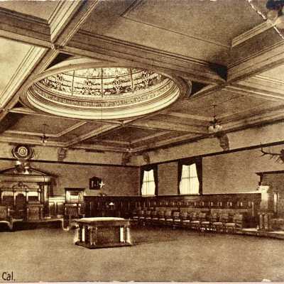 Postcard of Lodgeroom, Elks' Club, c. 1912.
