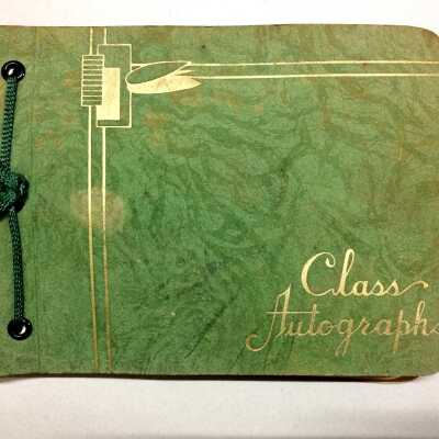 Autograph Album given to Nancy Martin by her Lincoln School teacher, 1940