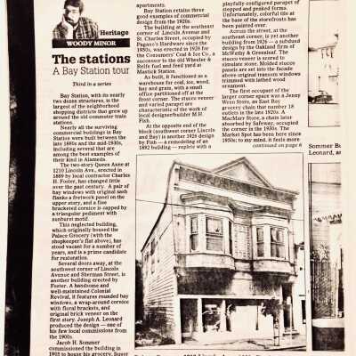 Copies of articles about Red Train stations by W. Minor, 1993
