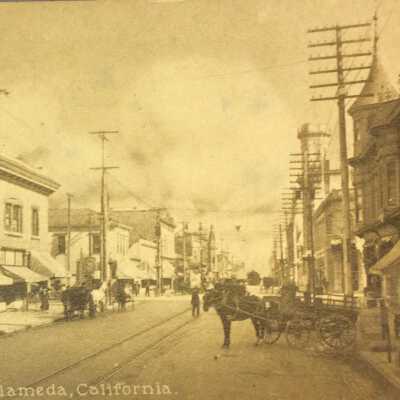 View of Park Street, looking North from Alameda Ave, c. 1908