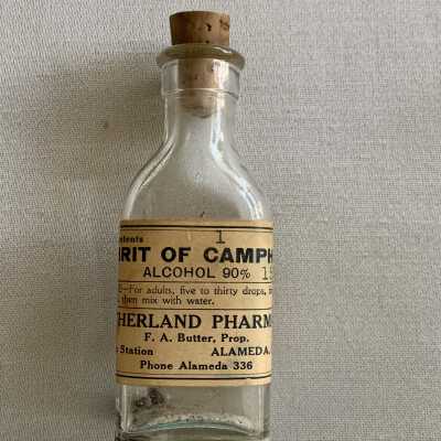 Spirit of Camphor purchased at Sutherland Pharmacy, c. 1920s