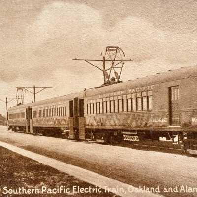 Postcard of a Southern Pacific Electric Train, c. 1910