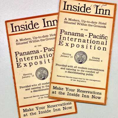 Pamphlet for the 'Inside Inn', Panama Pacific International Exposition, 1915