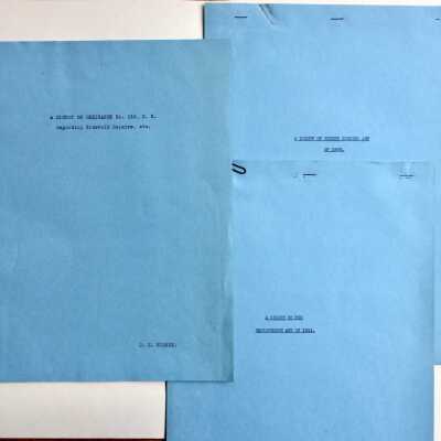 Digests of Acts ordinances related to streets, 1920s