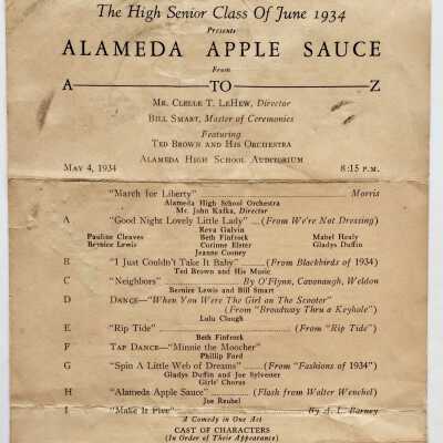 Program Alameda High School Senior Class Play, 1934