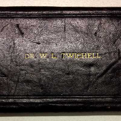 Unused Visiting List Notebook of Dr. W. L. Twichell, 1884