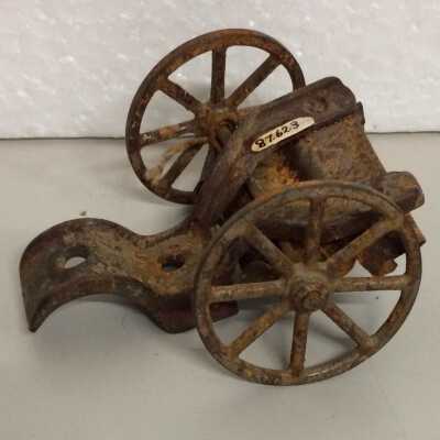 Two wheel cast iron cart with driver's seat, c. 1900