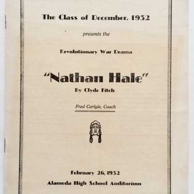 Program Play, Class 1932, Alameda High School, 1932