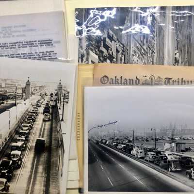Documents and photos detailing congestion at the Posey Tube, 1940-1945