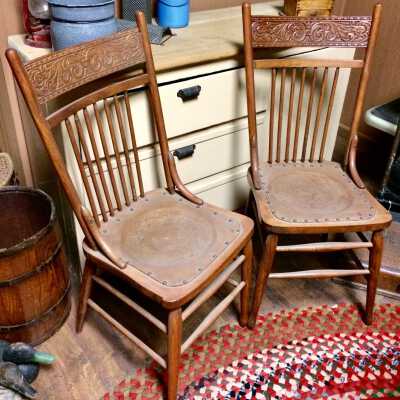 Elm and HIckory Kitchen Chairs from 774 Santa Clara Ave, early 1900s