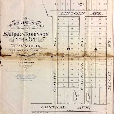 Real Estate flyer about Sather and Robinson tract, c. 1885