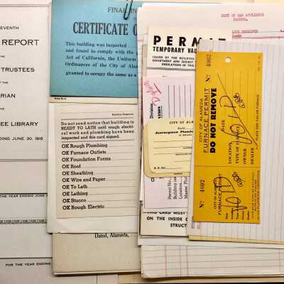 City Documents relating to Building and Plumbing Inspections, 1910s-1950