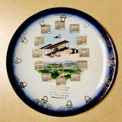 1912 Calendar plate advertising John Reardon, groceries