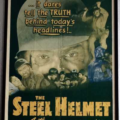 Framed movie advertising poster for 'The Steel Helmet', 1951