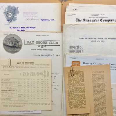 Papers about the Fire Department and other topics, 1917-1919
