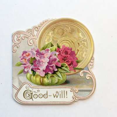 'Good-will' Greeting Card booklet with poem, c. 1900