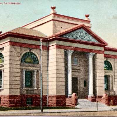 Postcard Alameda Free Library, 1913
