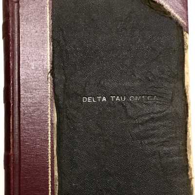 Minutes Ledger book of Alameda High School Sorority Delta Tau Omega, 1938-1943