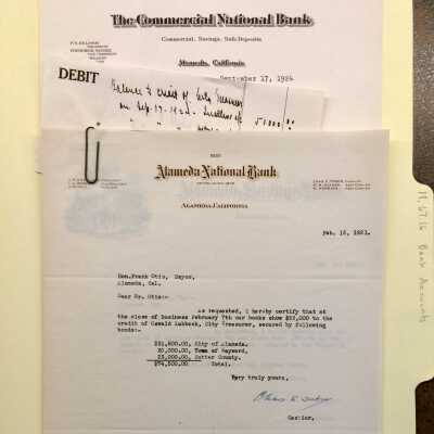 Verification of City Accounts related to bonds, 1921, 1924
