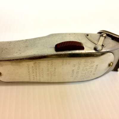 Electric Hair Clippers in stainless steel exterior, Model M, Andis Master, after 1932
