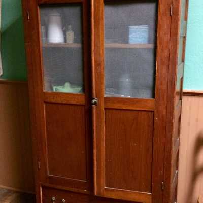 Kitchen food safe from Clinton avenue, c. 1900