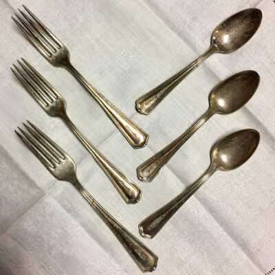 Dohrco silverware from the Hotel Alameda, c. 1930s