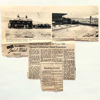 Clipping from the Times-Star, about the history of the Encinal Yacht Club, 1972