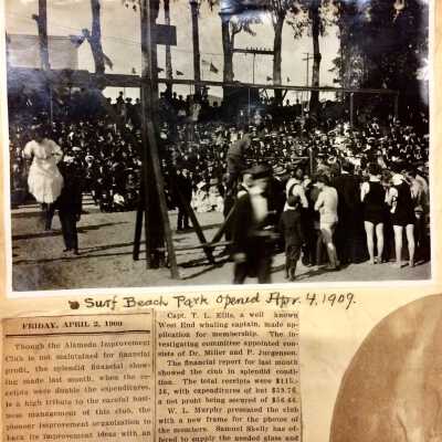 Opening surf Beach Park, 1909