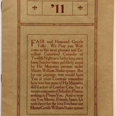 Program Alameda High School play, by Class of June 1911, 1910