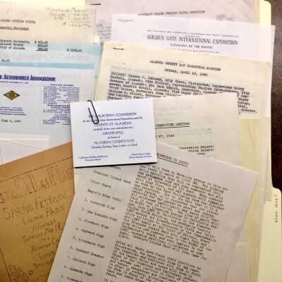 Folder with documents regarding festivities including 1940 G.G.I.E