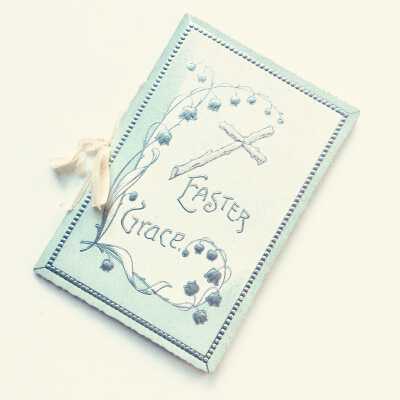 Easter greeting card of the Knox family, early 1900s