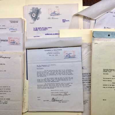 Folders with city documents numbered 192-192, 195-200, 1927-1932