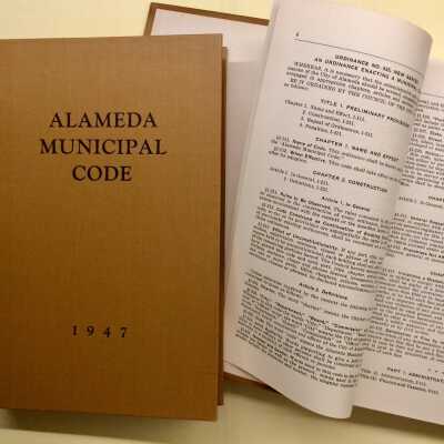 Copies of the 1935 Alameda Municipal Code, 1947