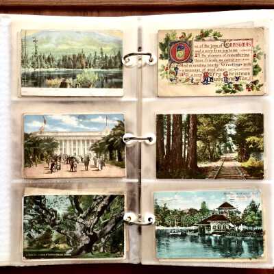 Postcard collection album of the Clinton family, early 1900s-1915