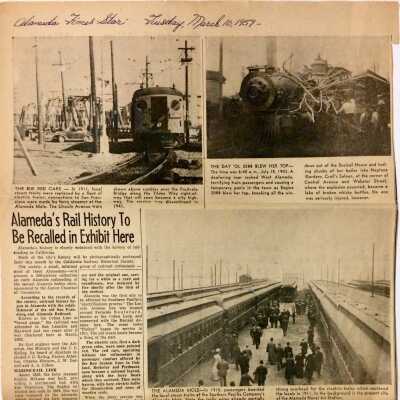 Clipping about exhibit rail history, 1959